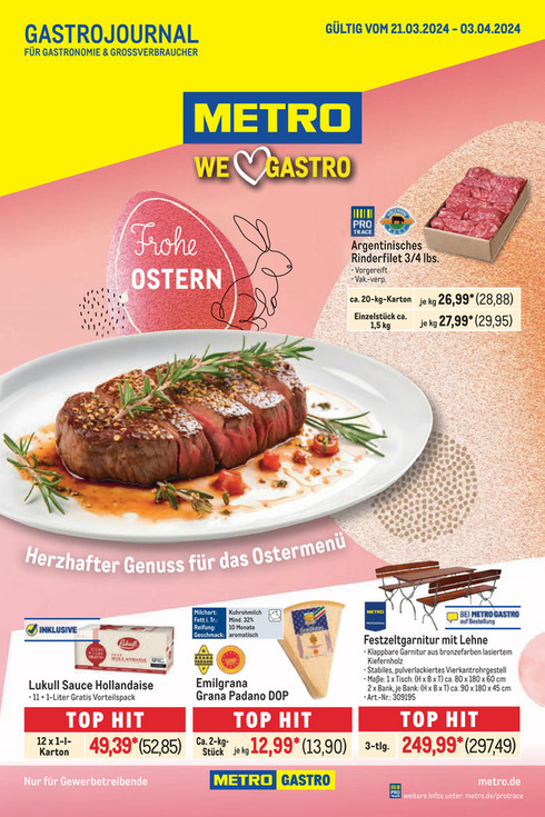 Metro Gastro Eigenmarkensortiment Seite