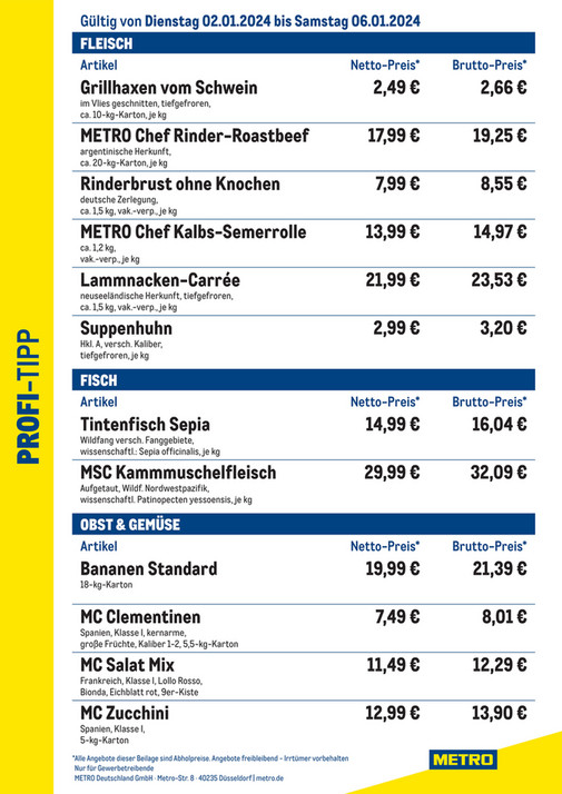 Metro Gastro Mit Normaler Metro Karte METRO GASTRO - Profi Hauptspeisen - Seite 10-11